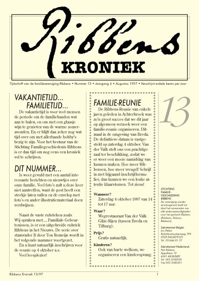 Ribbens Kroniek 13