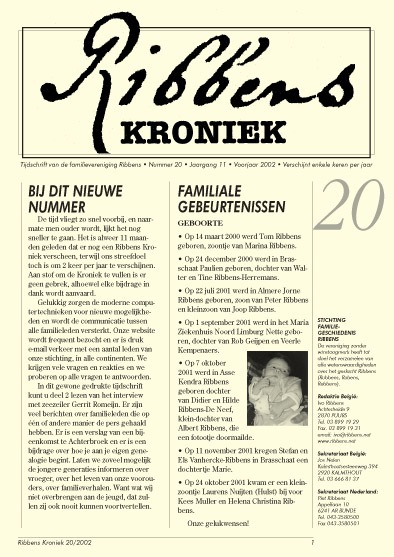 Ribbens Kroniek 20