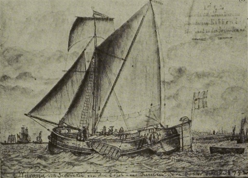 ribbens zeilschip 1752